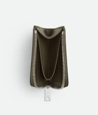 Intrecciato Stamp Square Zip Around Wallet