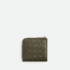 Intrecciato Stamp Square Zip Around Wallet