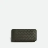 Intrecciato Stamp Zip Around Wallet