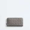 Intrecciato Zip Around Wallet
