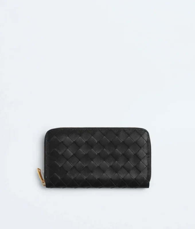 Intrecciato Zip Around Wallet