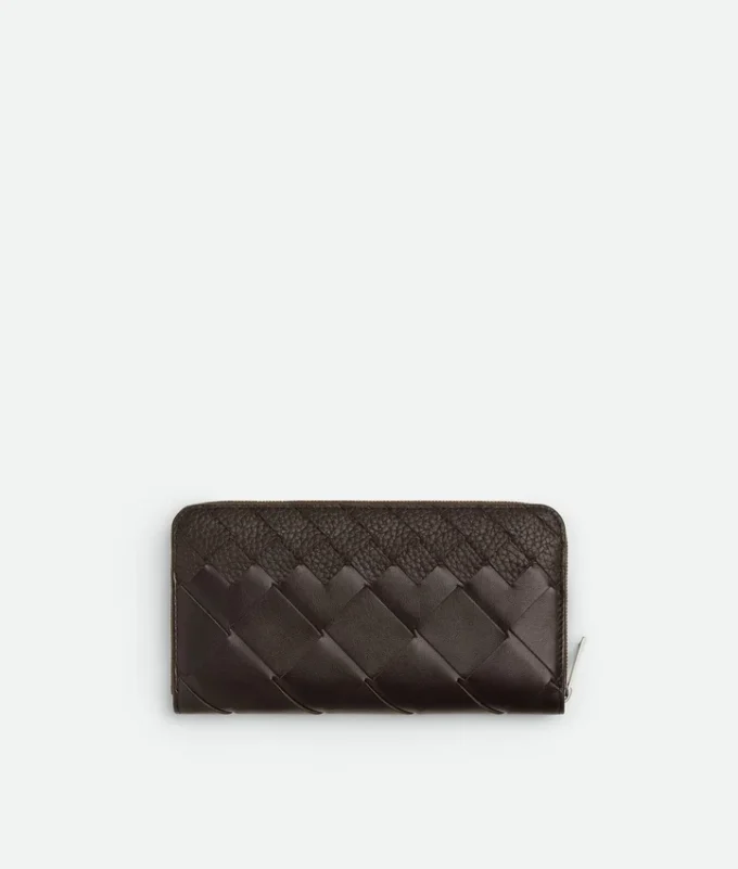 Intrecciato Zip Around Wallet