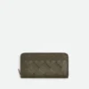 Intrecciato Zip Around Wallet