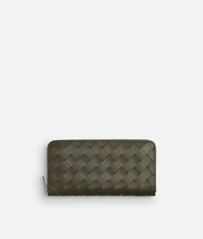 Intrecciato Zip Around Wallet