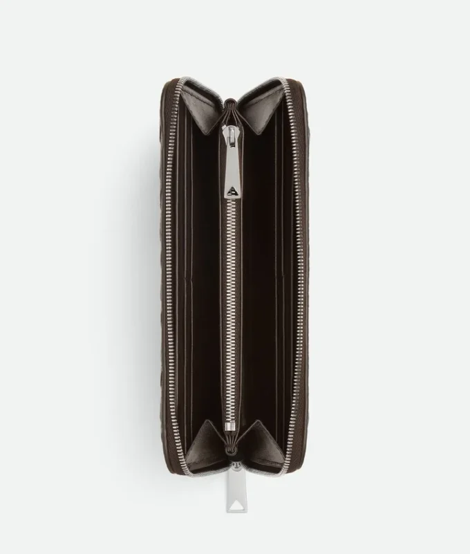 Intrecciato Zip Around Wallet