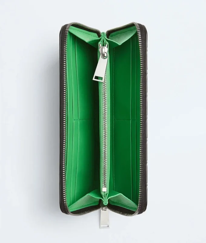 Intrecciato Zip Around Wallet