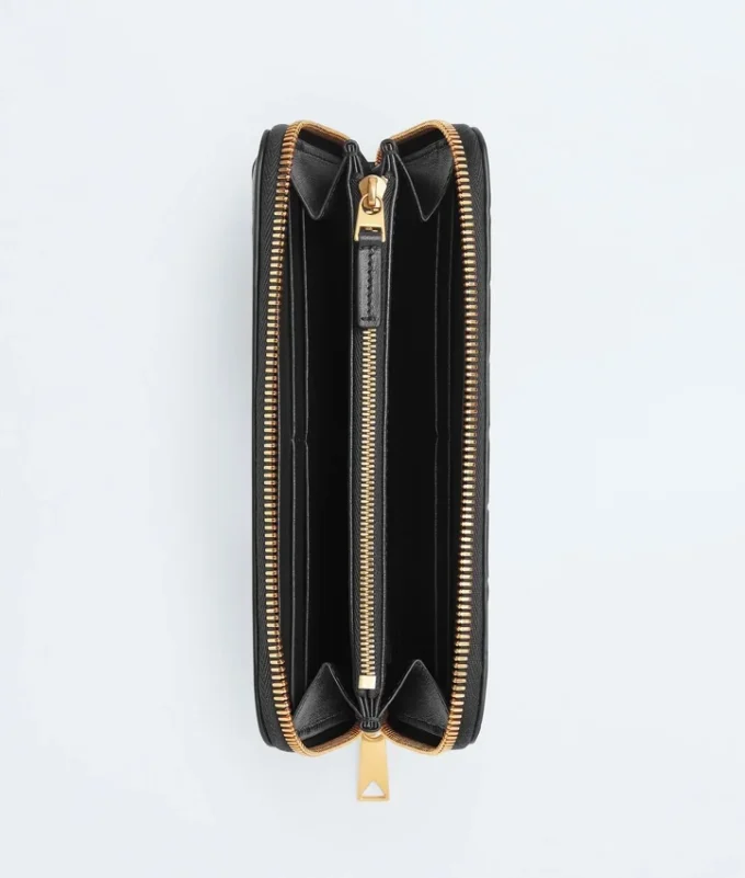 Intrecciato Zip Around Wallet