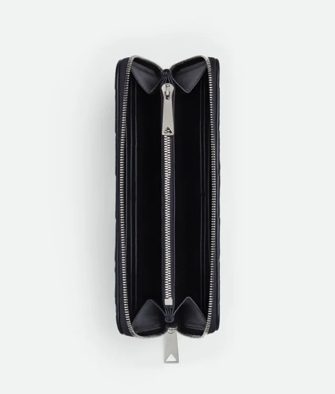 Intrecciato Zip Around Wallet