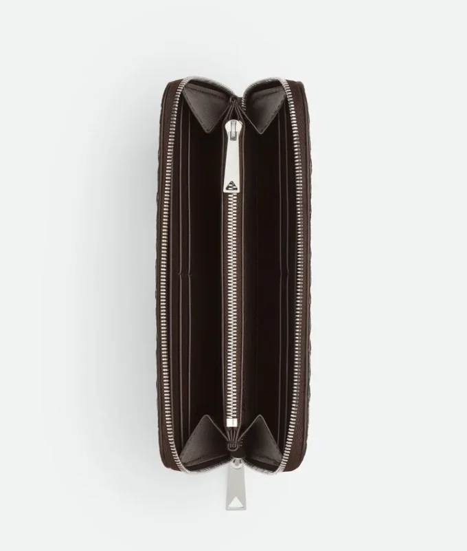 Intrecciato Zip Around Wallet