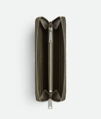 Intrecciato Zip Around Wallet