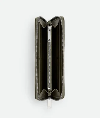 Intrecciato Zip Around Wallet