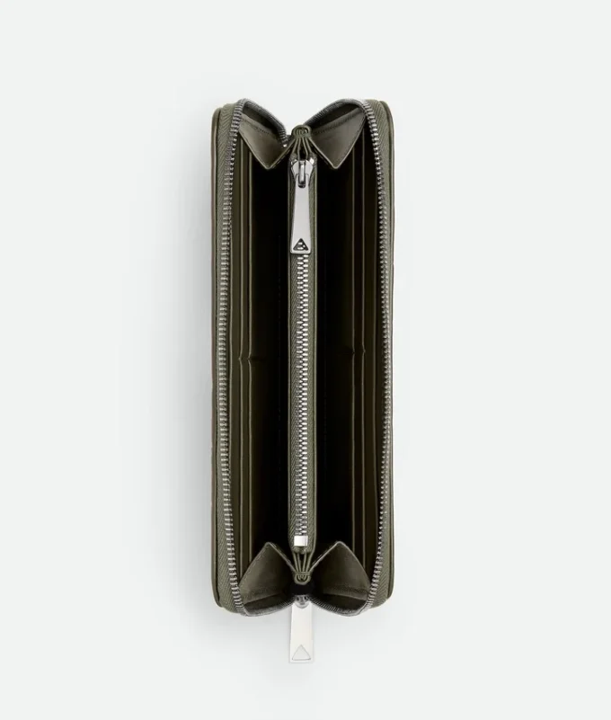 Intrecciato Zip Around Wallet