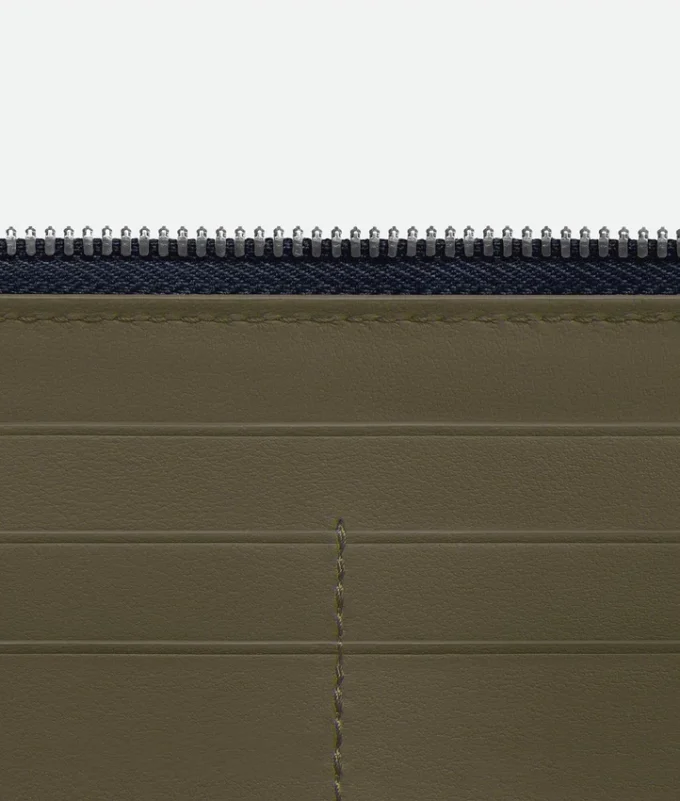 Intrecciato Zip Around Wallet
