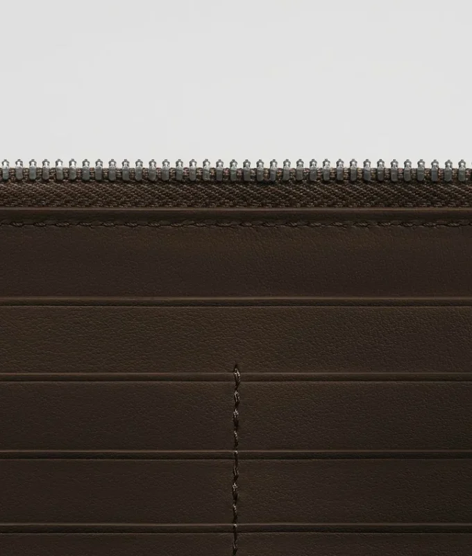 Intrecciato Zip Around Wallet