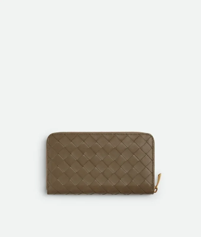 Intrecciato Zip Around Wallet