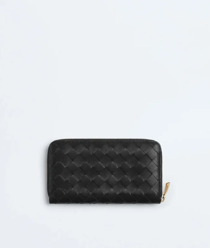 Intrecciato Zip Around Wallet