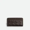 Intrecciato Zip Around Wallet