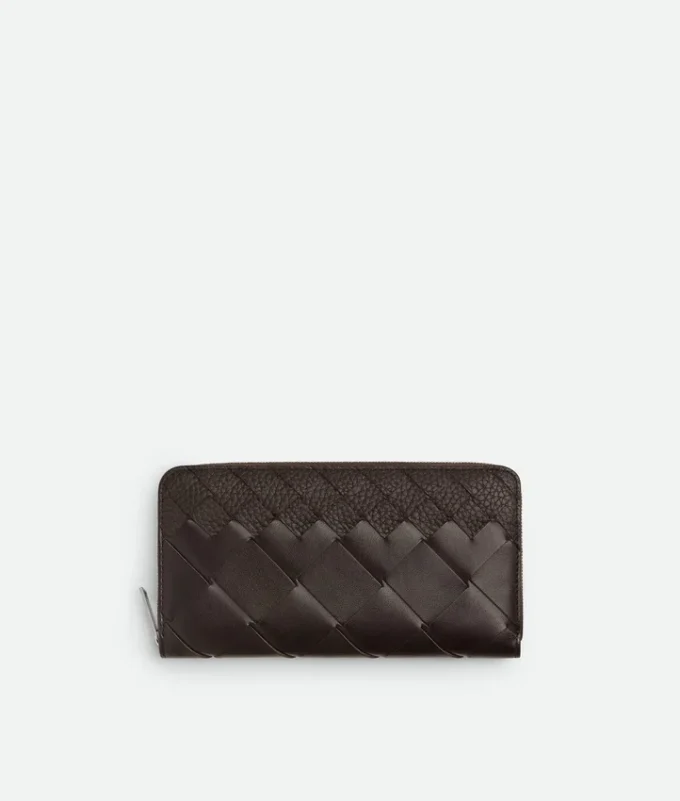 Intrecciato Zip Around Wallet