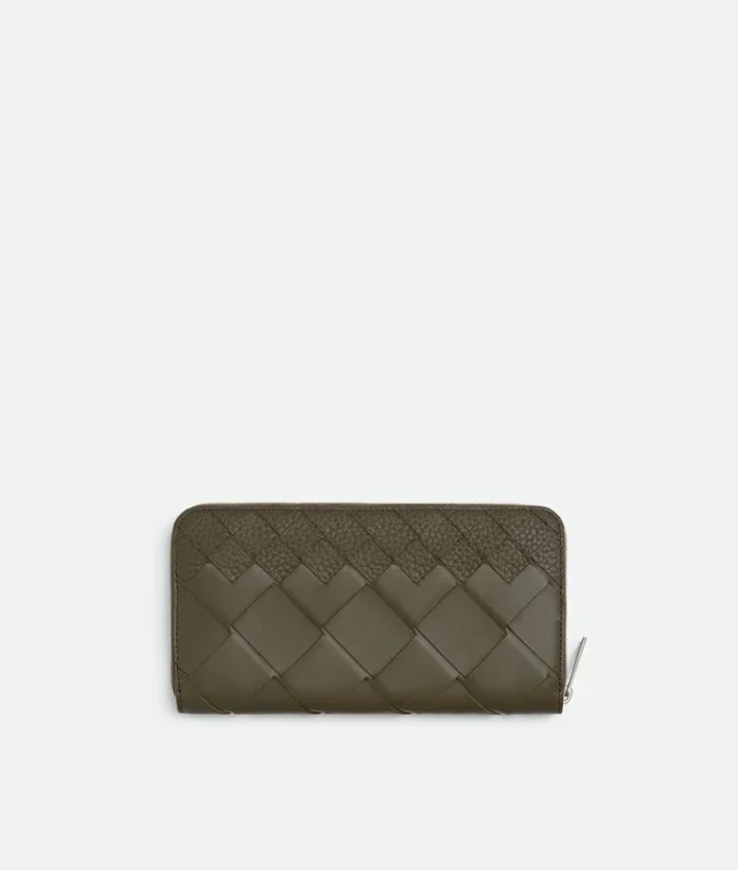 Intrecciato Zip Around Wallet