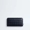 Intrecciato Zip Around Wallet