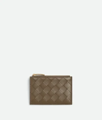 Intrecciato Zipped Card Case