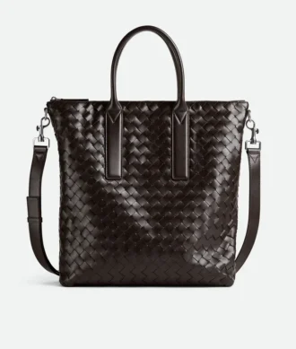 Intrecciato Zipped North-South Tote