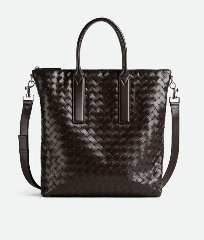 Intrecciato Zipped North-South Tote