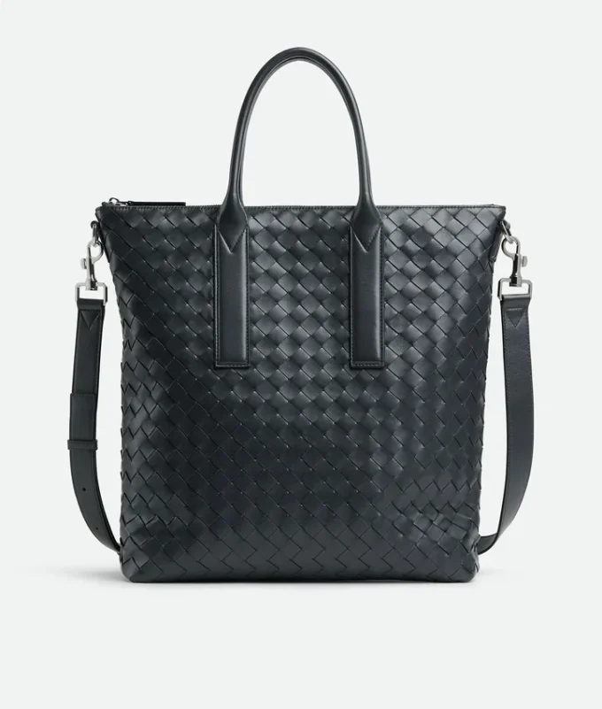 Intrecciato Zipped North-South Tote