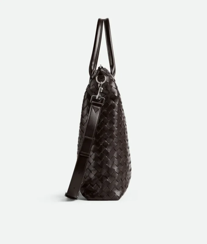 Intrecciato Zipped North-South Tote