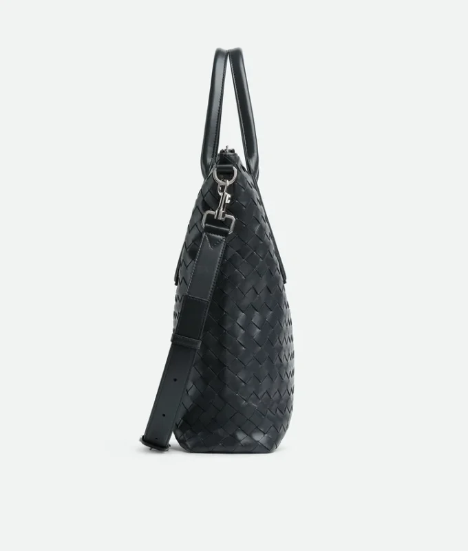 Intrecciato Zipped North-South Tote