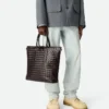 Intrecciato Zipped North-South Tote