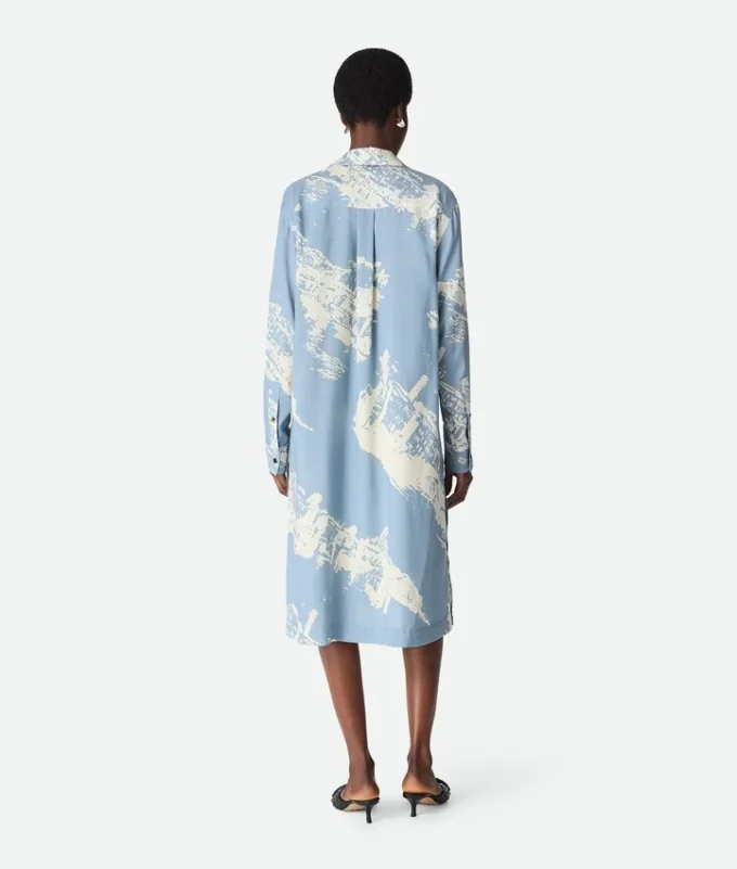 Italian Postcard Silk Dress