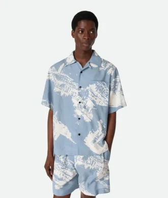 Italian Postcard Silk Shirt