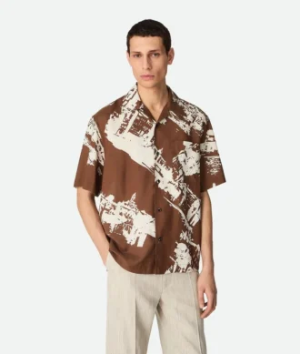 Italian Postcard Silk Shirt