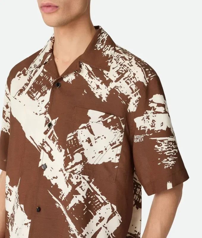 Italian Postcard Silk Shirt