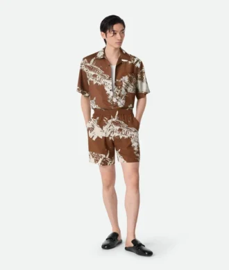Italian Postcard Silk Shorts
