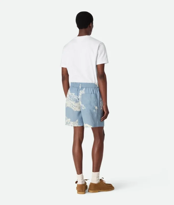 Italian Postcard Silk Shorts