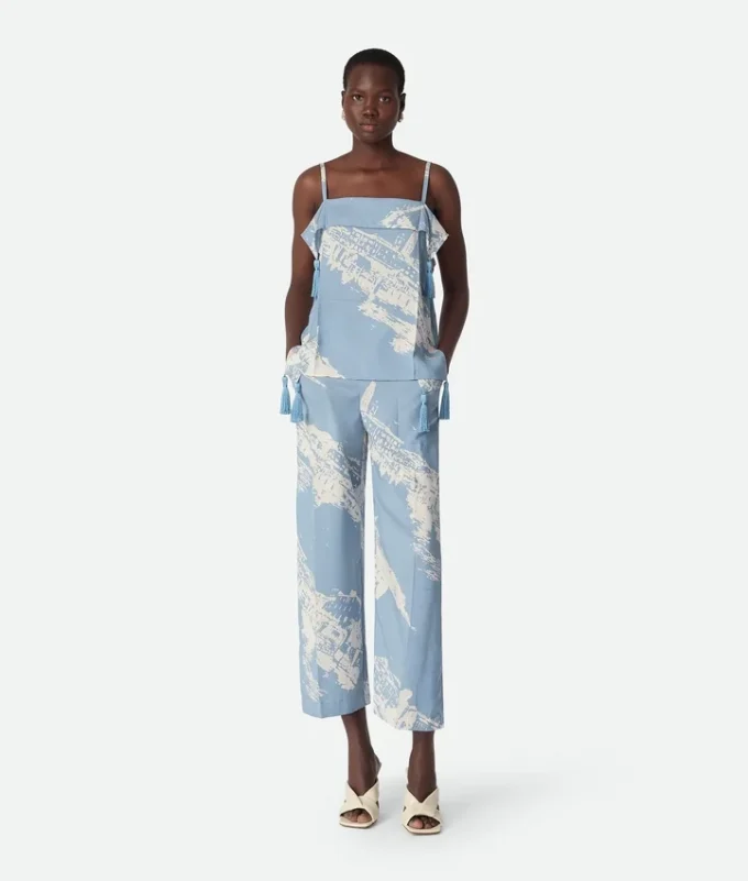 Italian Postcard Silk Top