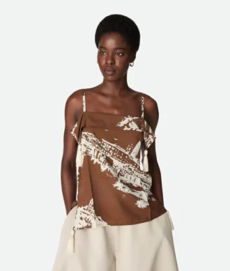 Italian Postcard Silk Top
