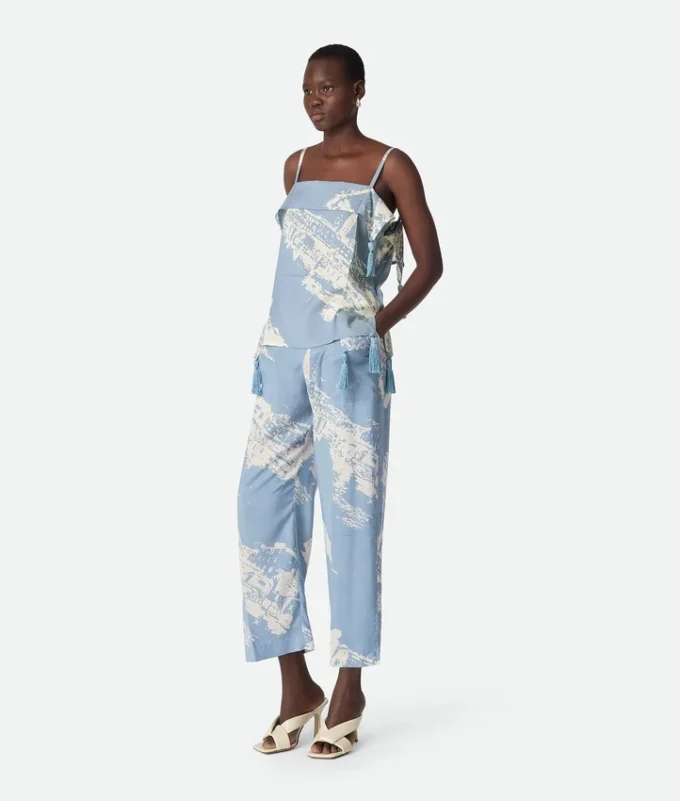Italian Postcard Silk Top