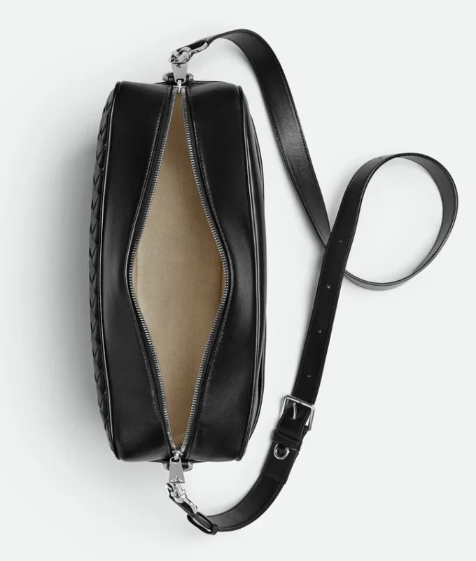 Large Intrecciato Camera Bag with Pocket