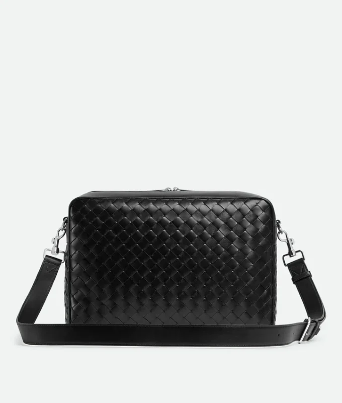 Large Intrecciato Camera Bag with Pocket