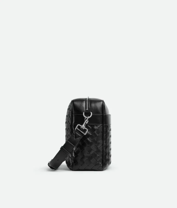 Large Intrecciato Camera Bag with Pocket