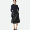 Leather A-Line Skirt