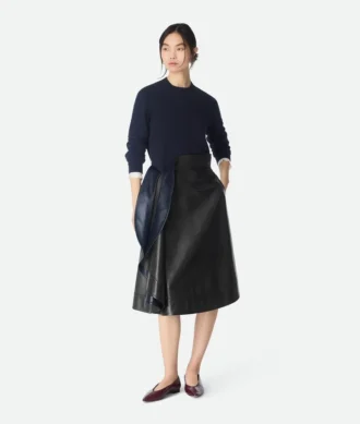 Leather A-Line Skirt