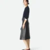 Leather A-Line Skirt