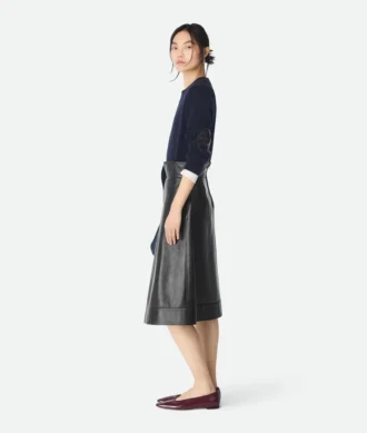Leather A-Line Skirt