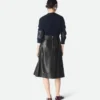 Leather A-Line Skirt