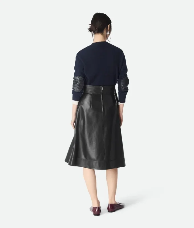 Leather A-Line Skirt