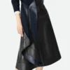 Leather A-Line Skirt